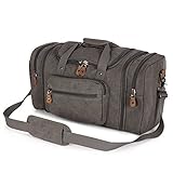 Plambag Unisex's Canvas Duffel Bag Oversized Travel Tote Luggage Bag