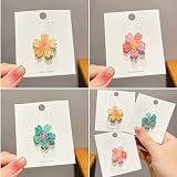 LizCeyMD 15 Pcs Mini Cherry Blossom Flower Hair Claw Clips Women Girls Petal view 4