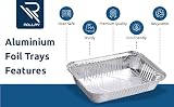 Rollay 20 Pack Aluminium Foil Trays with Lids 1000ml for Baking & Storage view 4