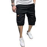 Dokotoo Men Mens Cargo Shorts Casual Waist Elastic Drawstring Outdoor Golf Shorts with 6 Pockets