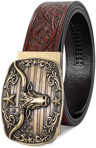 XZQTIVE Women Men Genuine Leather Belt Vintage Ladies Western Belt