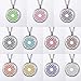 HOUSWEETY Aromatherapy Essential Oil Diffuser Necklace-Stainless Steel Locket Pendant,11 Refill Pads (Non-Engraving)