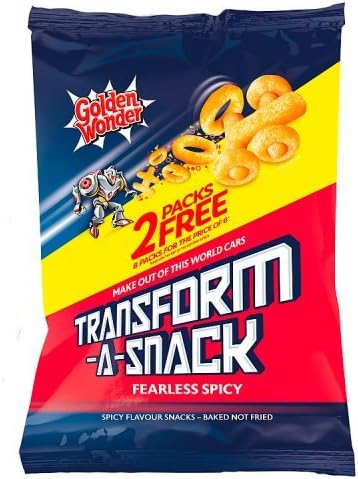 Golden Wonder Transform A Snack Spicy 6 Pack + 2 Free 144g