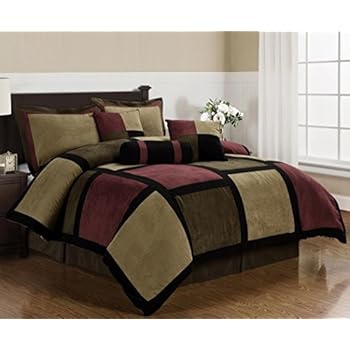 Amazon.com: Chezmoi Collection Micro Suede Patchwork 7