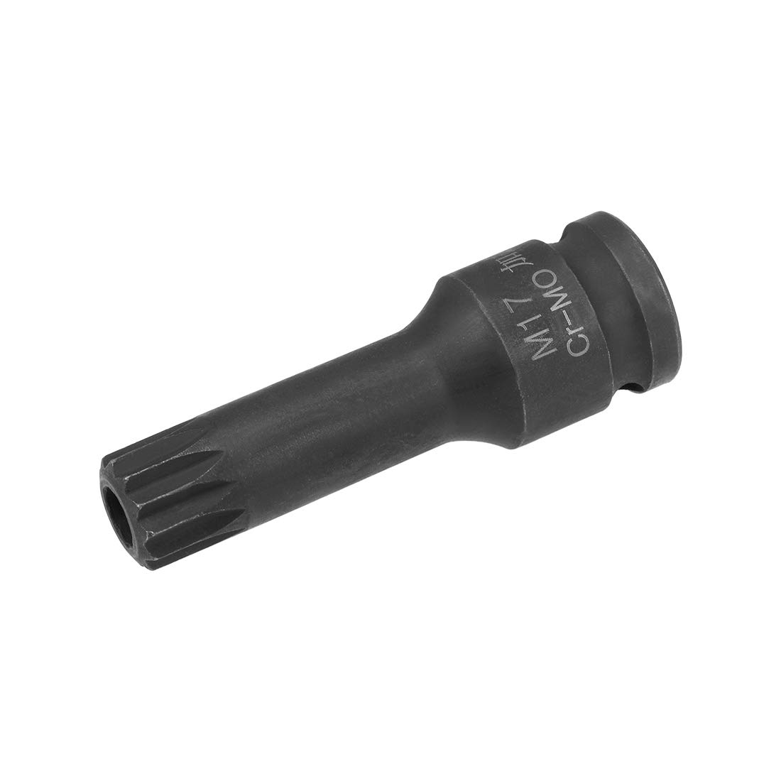sourcing map 1/2" Drive x M17 (17mm) Impact Triple Square Spline Bit Socket, Tamper Proof Metric 3" Length, Cr-Mo Steel