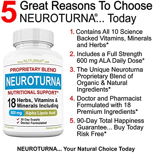 Neuropathy Support Supplement with 600 mg Alpha Lipoic Acid Daily Dose