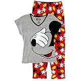 Favorite Character Women's Ladies Juniors Teen Knit Pajama Set