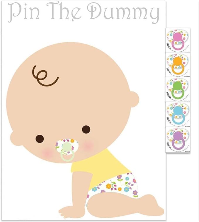 Pin The Dummy On The Baby Game For 35 Players Baby Shower Fun Game Free