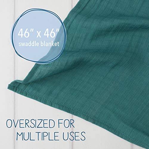 Oliver & Rain Baby Swaddle Blanket Newborn 100 Organic Cotton Muslin