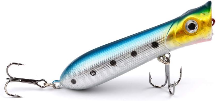 Vissen Topwater Popper Fishing Lures Floating Hard Lures with Strong Hooks