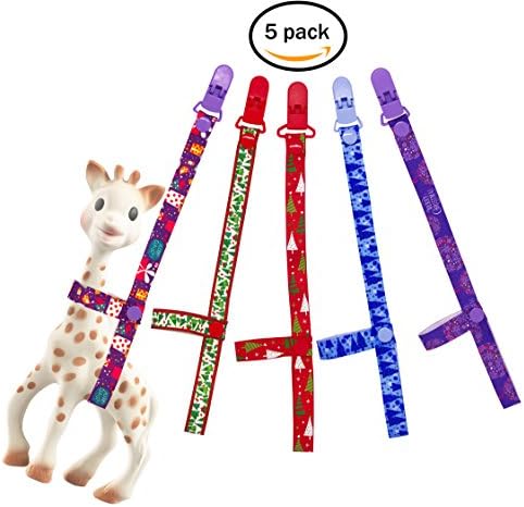 SmarToys Sophie The Giraffe Toy Harness Merry Christmas Strap Saver Sitter Clip (Only 5 Harness)