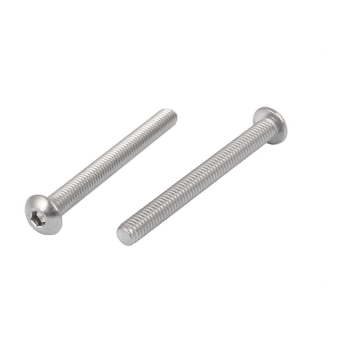 Sourcingmap M6x100mm 316 Stainless Steel Button Head Hex Socket Cap Screw Bolt Fastener 2pcs
