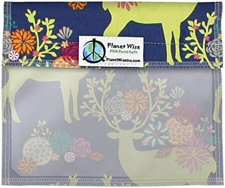 Planet Wise Window Sandwich Bag, Caribou Bloom