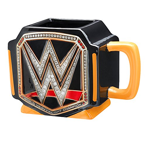 Silver Buffalo WE9995 WWE Championship Title Belt Jumbo Ceramic Mug, 20 oz, Multicolor