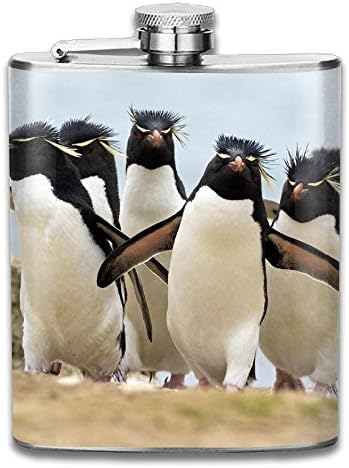 CZZD Cute Penguin Portable Stainless Steel Flagon Liquor Flask