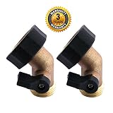 A1003T 3YR WARRANTY 2 PACK-Heavy Duty Brass Gooseneck Shut Off Valve Connector