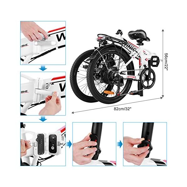 €759.99 Vivi Bici Elettrica Pieghevole, 20 Pollici Bicicletta Elettrica  250W Ebike Città, Bici Elettriche per Adulto con Batteria Rimovibile agli  Ioni di Litio da 36V 8Ah, Shimano a 7 velocità - bikewebshop.it