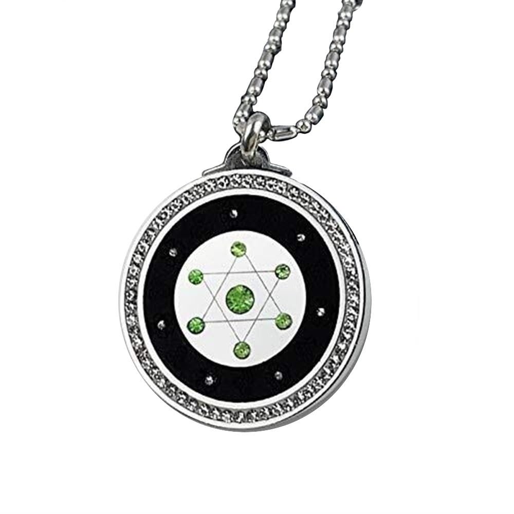 SEKDAQ Meratron Cube 7 Stars Crystals Energy Stone Protection Necklace,Protection and Spiritual Balance(Size:38mm)