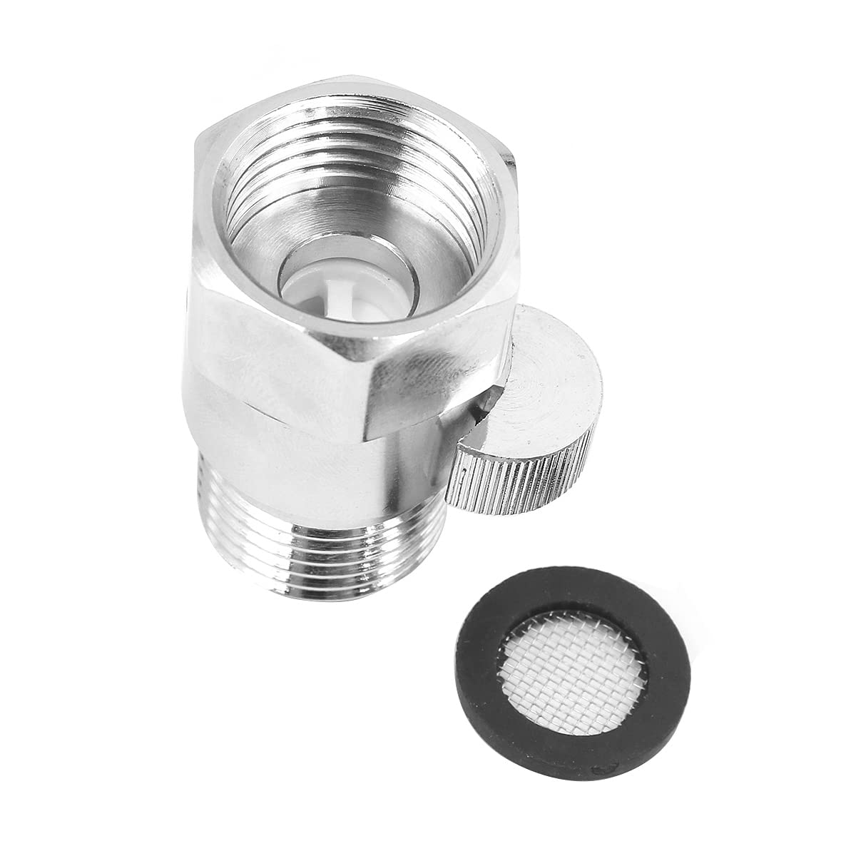 Shiwaki Shower Head Stop Valve, 1/2 Shower Flow Control Shut Off Valve, Brass Faucet Flow Rate Universal Replacement Part