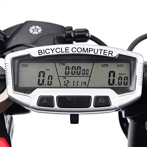 HOTFUN Bike Computer Wired/Wireless Waterproof Bicycle Computer Odometer Waterproof Wired/Wireless Stopwatch with Led Display,Backlight for Mountain Bike & Road Bike
