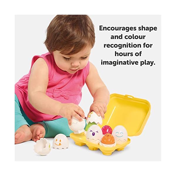 TOMY Toomies Hide and Squeak Eggs, Educational Shape Sorter Baby, Toddler and Kids Toy, Suitable For 6 Months and 1, 2…