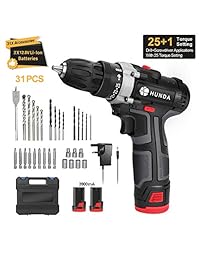 Juego de brocas eléctricas, 12 V destornillador inalámbrico para el hogar, kit de herramientas portátil con 31 accesorios