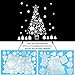 Gejoy Christmas Snowflake Window Clings Stickers White Snowflakes Static Clings Decal for Christmas Holiday New Years Winter Party Decoration, 10 Sheets Totally (Style Set 1)