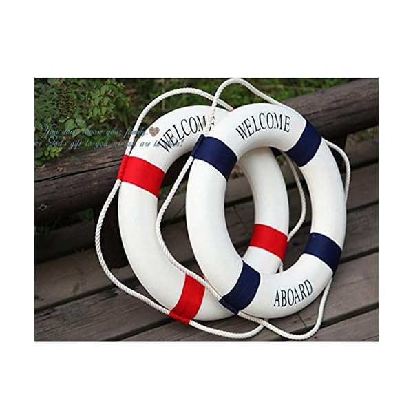 MagiDeal-Welcome-Blue-Nautical-Wall-Decor-Ship-Boat-Ring-Life-Buoy-Preserver-14cm