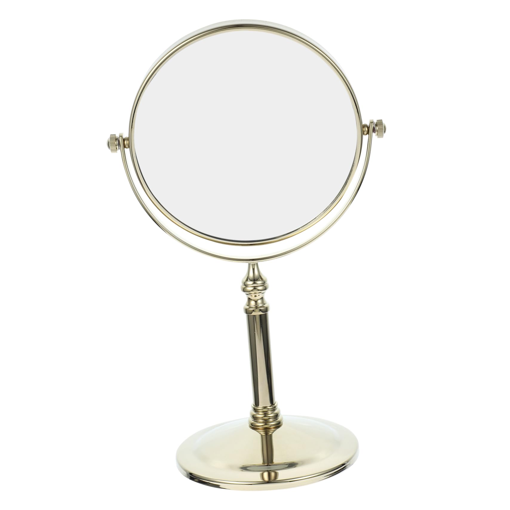 Lurrose Double Side Makeup Mirror 6 Inch 3X Magnification Gold Frame 360 Degree Swivel Desktop Cosmetic Mirror for Home Vanity and Precise Beauty Application