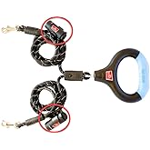 WIGZI 2 Dog Leash Automatically Untangles with 360° Spin, Gel Handle - Reflective Rope. Optional LEDs Light UP to 25 FEET. Un