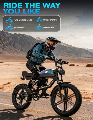 Electric Bike for Adults, 2500W Peak Motor, Up to 53 KM/H & 160KM, 20" Fat Tire Off-Road Ebike, 1104Wh Removable Battery, Electric Dirt Bike for Adults, Storage Box, NFC Unlock 7-Speed Full Suspension