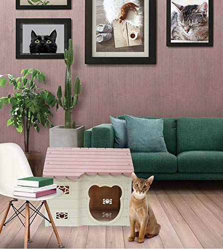 Alpha Dog Series Medium-Sized Indoor Plastic Doghouse (Pink)