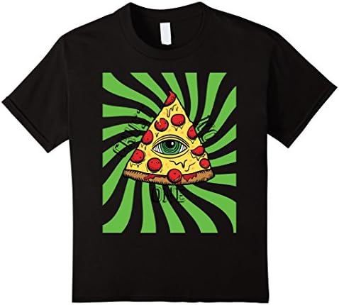 unisex-child Crust No One Pizza Illuminati Tshirt 6 Black
