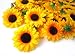 (100) Silk Yellow Sunflowers sun Flower Heads , Gerber Daisies - 1.5