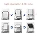 Kids Art Easel Whiteboard&Chalkboard Double Sided Easel, 29.5inch-44inch Height Adjustable & 360°Rotating with Magnetic Letters and Numbers (Black)
