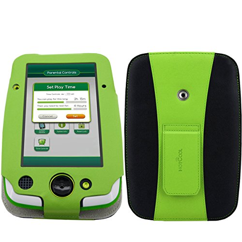 LeapPad Platinum Case - HOTCOOL New PU Leather With Kickstand Cover Case For LeapFrog LeapPad Platinum Kids Learning Tablet(2015 Version), Green
