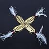 YONGZHI-Metal-Gold-Casting-Fishing-Spoons-Lure-Hard-Treble-Hook-BaitPack-of-4