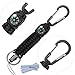 Techion Paracord Keychain with Carabiner, Quick Release Clip, and Key Ring, Compass, for Fishing/Hunting & Outdoor Survival