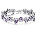 OPK Jewelry Gorgeous Platinum Plated Purple Cubic Zirconia CZ Stone Women Tennis Bracelet 7.67