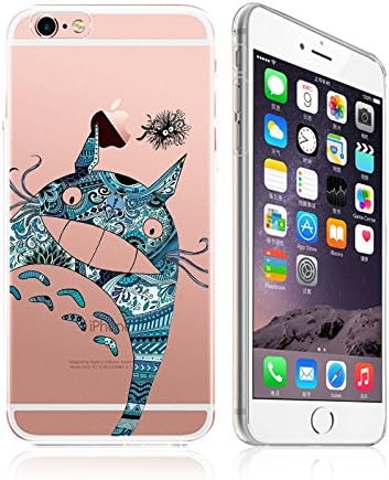 iPhone 6 / 6S, SURELOCK IDEAS Ultra Slim Translucent Silicone Clear Case Gel Cover for Apple - Mandala Cat