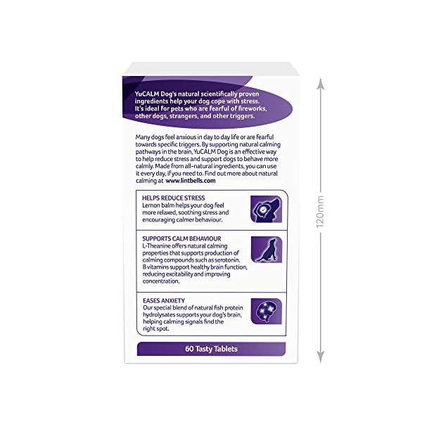Lintbells-YuCALM-Dog-Calming-Supplement-for-Dogs-who-are-Stressed-or-Nervous-All-Ages-and-Breeds-60-Tablets YuMOVE Calming Care for Adult Dogs | Previously YuCALM Dog | Calming Supplement for Dogs who are Stressed or Nervous |60…