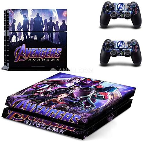 PS4 Console and 2 Controller Vinyl Skin Cover Set Protective Playstation 4 Gaming - Super Hero Endgame by Mr Wonderful Skin