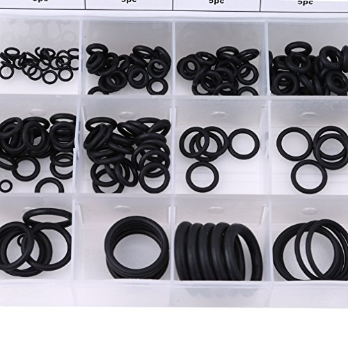 GUAngqi 225PC Rubber O-Ring Sealing Gasket Washer Seals Assortment Set for Plumbing,Automotive,General Repair