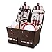 Picnic Time Pioneer Original Design Picnic Basket with Deluxe Service for Two, Moka Collection
