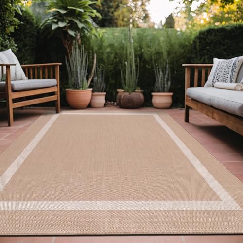 Luul Home Bordered Outdoor Area Rug