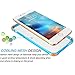 iPhone 6S Case, Tekcoo [Tair Series] iPhone 6 / 6S (4.7 INCH) [Crystal Blue] Shock Absorbing Air Hybrid Impact Rugged Ultra Thin Slim Case Flexible TPU Bumper & Matte Back Clear Panel Cover