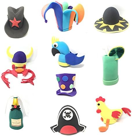 Party Hats Variety Pack of 10, Handmade, Wedding Hats, Fun Party Hats, Photo Booth Props - by West Coconut