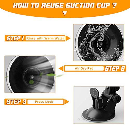 YiePhiot Suction Cup Radar Detector Mount, Windshield & Dashboard Radar Holder for Escort Max / Max2 / Max 2 / Max II / Max360 Radar (NOT Compatible with MAX360C Magnetic Cradle Radar) - Thumbnail 2