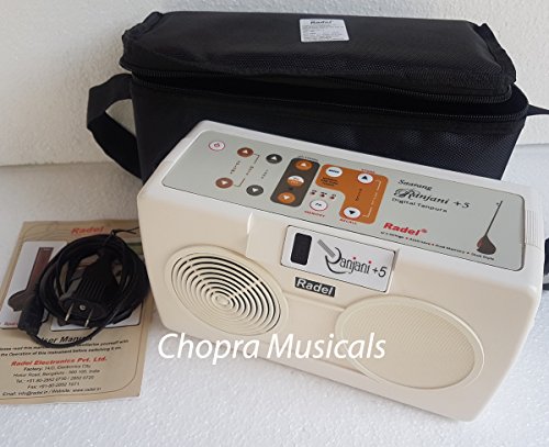 Electronic Tanpura - RADEL Saarang Ranjani Plus 5 Digital Tanpura, 5 Strings, Electronic Tambura Box, Instruction Manual, Bag, Power Cord
