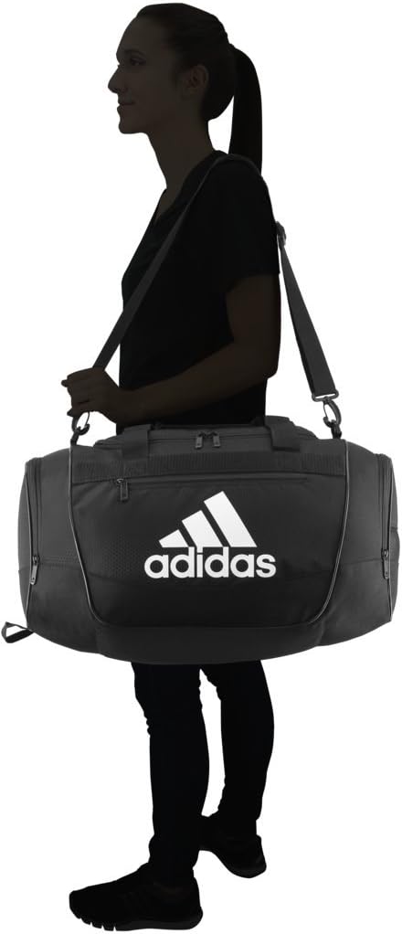 adidas Defender III Duffel Bag, Black/White, Large : Clothing